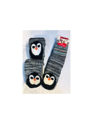 MEIA DE LÃ PINGUIM COM PELINHO POR DENTRO ADULTO SUPER QUENTE