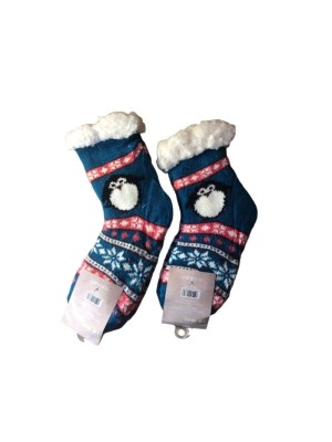 MEIA TERMICA DE LÃ PINGUIM  FORRADA COM PELINHO POR DENTRO FEMININA