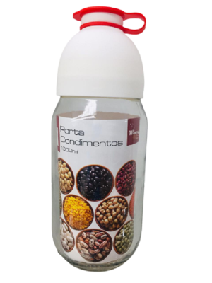 PORTA CONDIMENTO DE VIDRO COM TAMPA DE PLASTICO 660ML - WINCY
