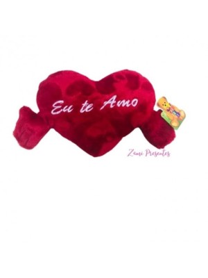 ALMOFADA CORAÇÃO FRASES MINI 15CM COM BRAÇOS FE7199