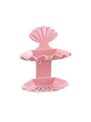 SABONETEIRA PAREDE DUPLO MODELO CONCHA AUTOADESIVO 21X16