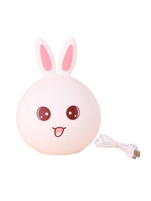 LUMINARIA ABAJUR LED SILICONE COELHO TOUCH RECARREGAVEL