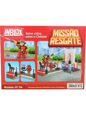 BRINQUEDO DE MONTAR MISSÃO DE RESGATE INBLOX BOMBEIRO