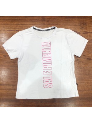 BLUSA T-SHIRT SAL E PIMENTA MANGA CURTA ESTAMPA VERTICAL