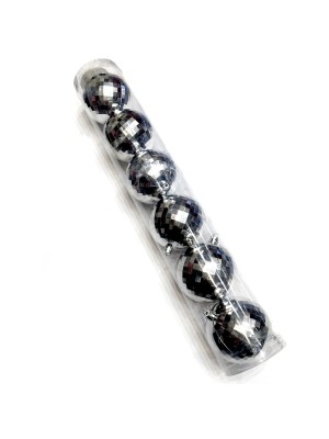 KIT 6 BOLAS DE NATAL 8CM GLOBO EM TUBO