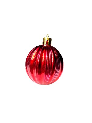 KIT 30 BOLAS DE NATAL 5CM ONDULADAS EM 3 TUBOS