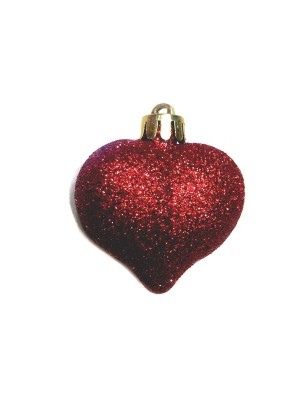 KIT 9 ENFEITES CORAÇÃO PEQUENO NATAL DECORADOS