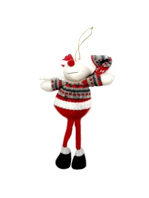 KIT 2 BONECO NATAL PENDENTE TRICÔ ROUPINHA