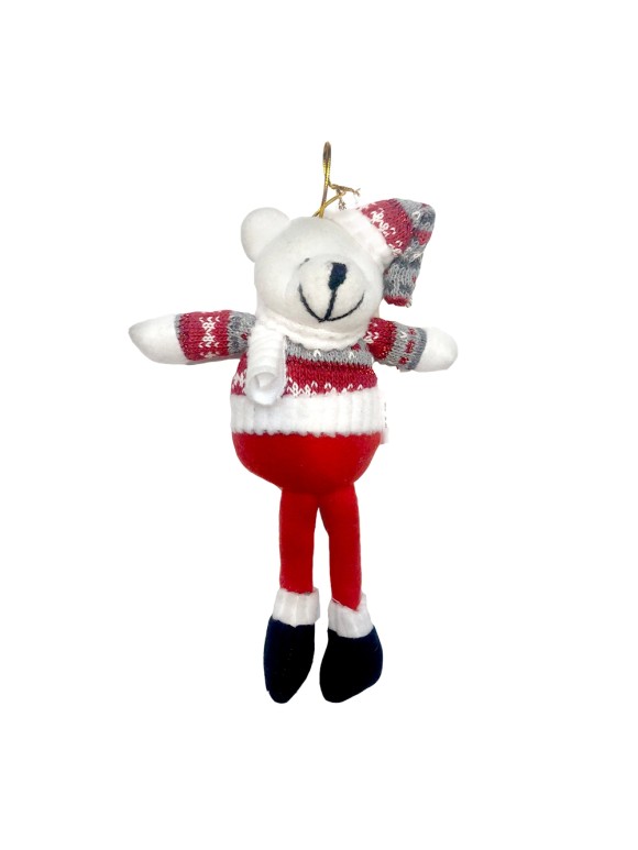 BONECO NATAL PENDENTE TRICÔ ROUPINHA