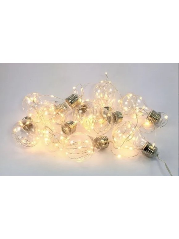  LUZ LED VARAL 10 LÂMPADAS INCANDESCENTES 107 LEDS 2,5M