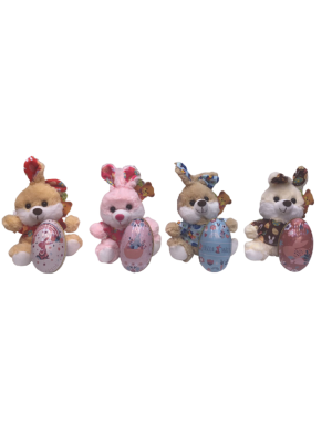 PELÚCIA COELHO + PORTA DOCES OVO PÁSCOA.